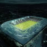 Computer generated image of the new Casement Park Project - Ulster GAA