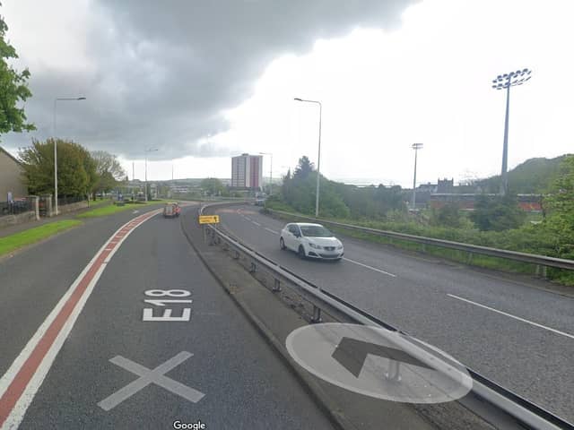 The Pound Street junction with the A8 Larne