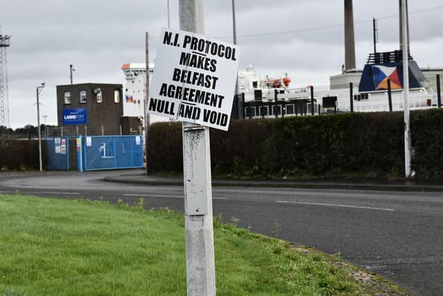 NI Protocol checks have been taking place at Larne port