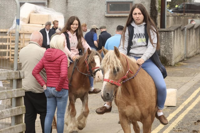 Horses on Show as Thousands of People at the Ould Lamas Fair in Ballycastle on Bank Holiday Monday. Pic Pacemaker