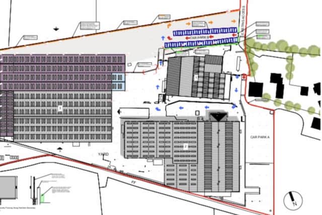 The proposed extension of the Terex fabrication plant will bring 60 jobs and £9.5 million in investment to the Council area (pic; planning application)