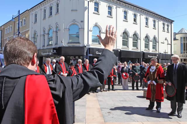 A service in 2013 to mark the 40th anniversary of the Coleraine bombing