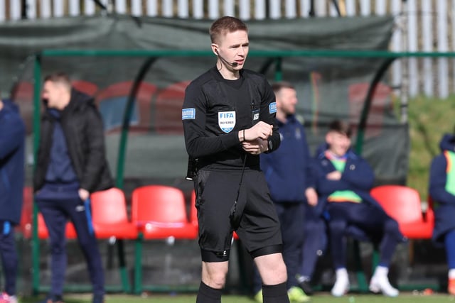 Helgi Mikael Jonasson was over from Iceland this weekend to referee Cliftonville's match against Dungannon Swifts at Solitude