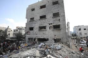 Destruction in the Gaza Strip on Friday, Nov. 17, 2023.  It is right to seek a ceasefire over children being killed but Boyd-Barrett and his party, and most of the Dail, agreed to prevent the unborn existing, through abortion (AP Photo/Marwan Saleh)