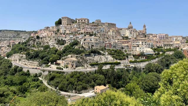 The beautiful hilltop town of Ragusa, Sicily.