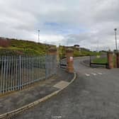 Entrance to De La Salle High School, Downpatrick. Google StreetView