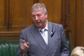 In the House of Commons on Thursday, DUP MP Sammy Wilson said: 'It is well known that I don’t support the deal. I have given reasons why not.” He said that legislation giving the EU the “final say” is still in place'