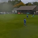 Comber Rec goalkeeper Corey Pollock scored in Saturday's Irish Cup win. (Photo via Comber Rec footage)