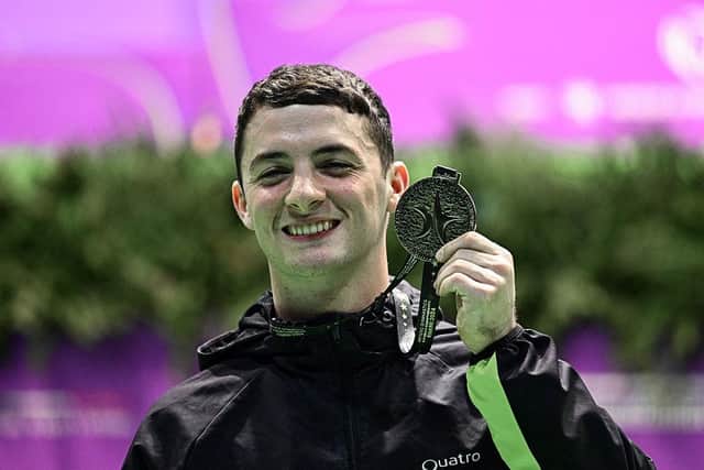 Rhys McClenaghan won his third European Championships gold medal in 2024. (Photo by GABRIEL BOUYS/AFP via Getty Images)