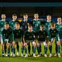 Northern Ireland under 21s line out in Mourneview Park ahead of facing Serbia during the European Under-21 Championship qualifying campaign. (Photo by Andrew McCarroll/ Pacemaker Press)