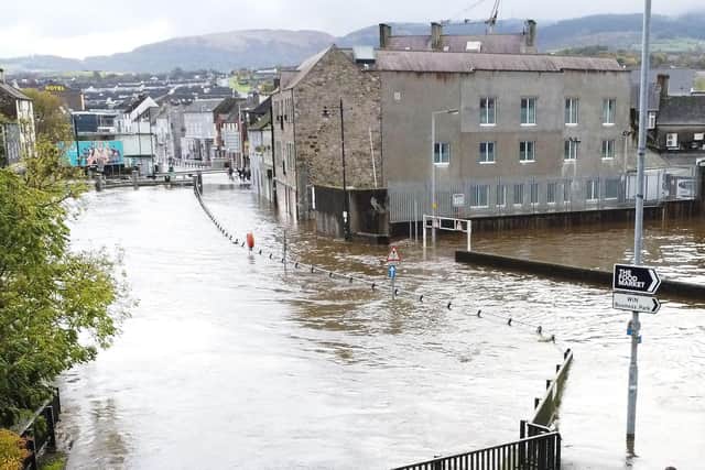 The public are advised to avoid Newry City Centre as it experienced unprecedented levels of flooding.
Press Eye - Northern Ireland - 31st  October 2023Photo by Jonathan Porter / Press Eye