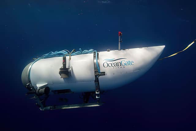 The missing sub is about the size of a Ford Transit van, Steve Aiken said. Photo issued by American Photo Archive of the OceanGate Expeditions submersible vessel named Titan used to visit the wreckage site of the Titanic.
Photo: American Photo Archive/Alamy/PA Wire