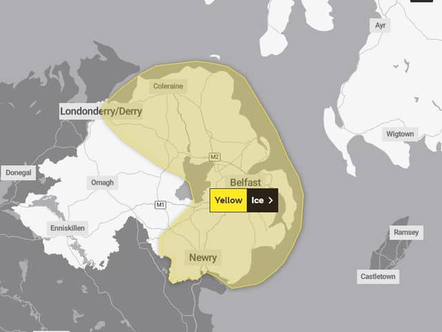 Yellow weather warning issued