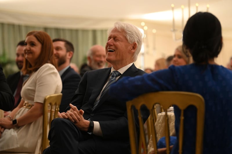 Former US president Bill Clinton during a gala dinner at Hillsborough Castle, Co Down, at the end of the international conference marking the 25th anniversary of the Belfast/Good Friday Agreement. Picture date: Wednesday April 19, 2023. PA Photo.