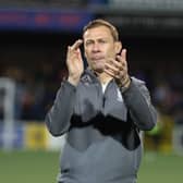 Glentoran manager Duncan Ferguson following the final whistle in Coleraine on his first Irish League game. (Photo by Desmond Loughery/Pacemaker Press)