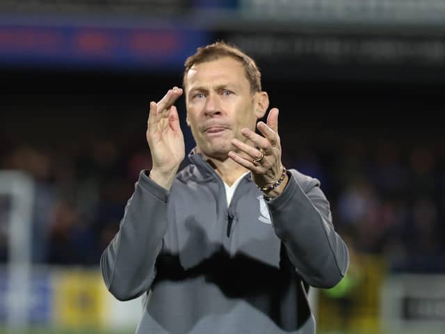 Glentoran manager Duncan Ferguson following the final whistle in Coleraine on his first Irish League game. (Photo by Desmond Loughery/Pacemaker Press)