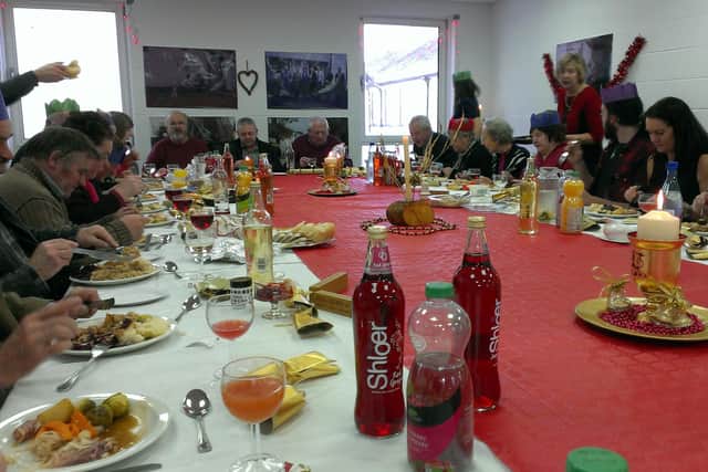A previous community Christmas dinner at Darkley House, south Armagh, provided by the charity Crossfire Trust.