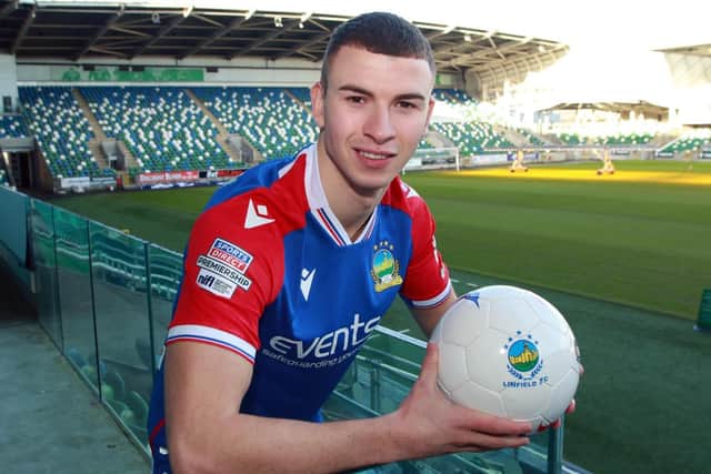 Ethan McGee joined Linfield for an undisclosed fee on Friday. PIC: Linfield FC