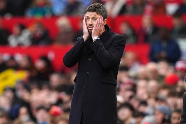 Under-fire Manchester United head coach Michael Carrick. (Photo by Martin Rickett/Press Association)