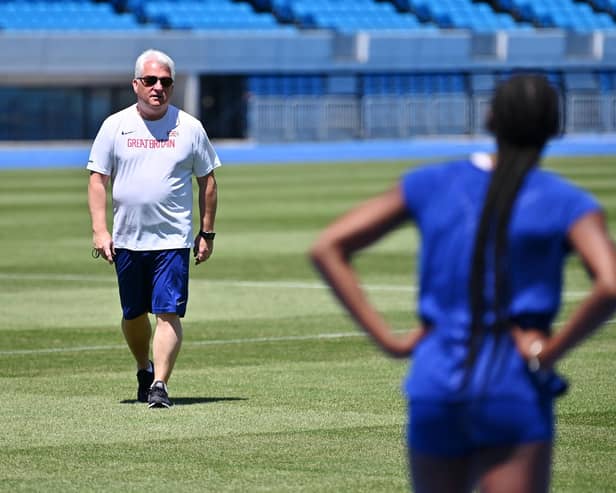 British coach Stephen Maguire (L) has stepped down as technical director of UK Athletics