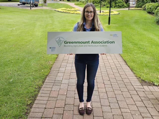Lisa Burrows, Greenmount Association President, encourages the class of 1966 to attend the 60-year reunion.
