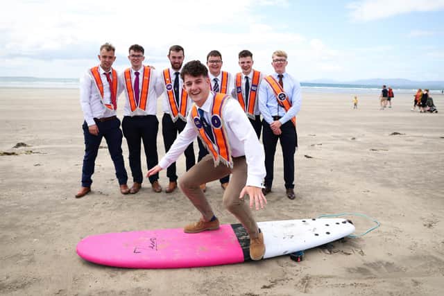 Orangemen and supporters take part in the annual Rossnowlagh procession, in Donegal,  just three days before the demonstrations in Northern Ireland. Photo by Kelvin Boyes  / Press Eye