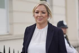 Michelle O'Neill  leaves after giving evidence to the UK Covid-19 Inquiry at Dorland House in London, during its first investigation (Module 1), examining if the pandemic was properly planned for and "whether the UK was adequately ready for that eventuality".