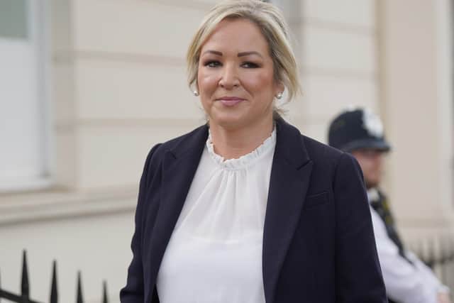 Michelle O'Neill  leaves after giving evidence to the UK Covid-19 Inquiry at Dorland House in London, during its first investigation (Module 1), examining if the pandemic was properly planned for and "whether the UK was adequately ready for that eventuality".