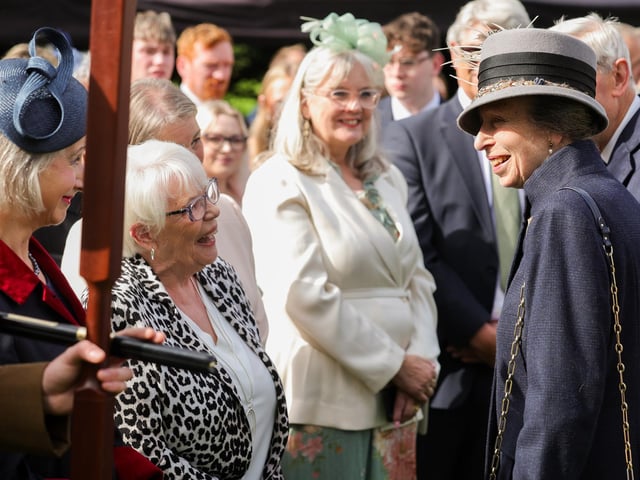 Princess Royal attends the garden party at Hillsborough Castle, Co. Down.