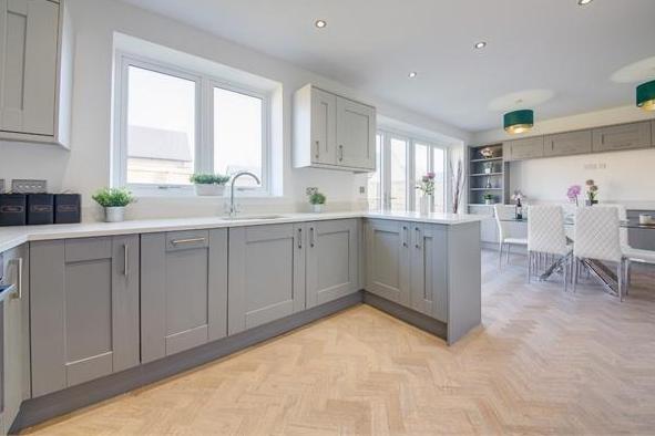 The bright and airy kitchen diner comes with a choice of designer units, integrated appliances and granite worktops as standard.