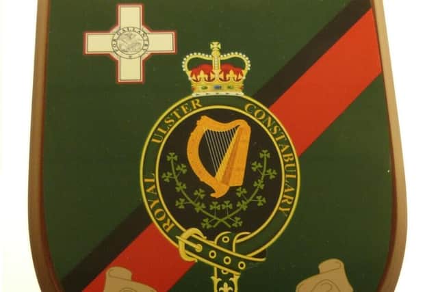 A plaque honouring the RUC GC