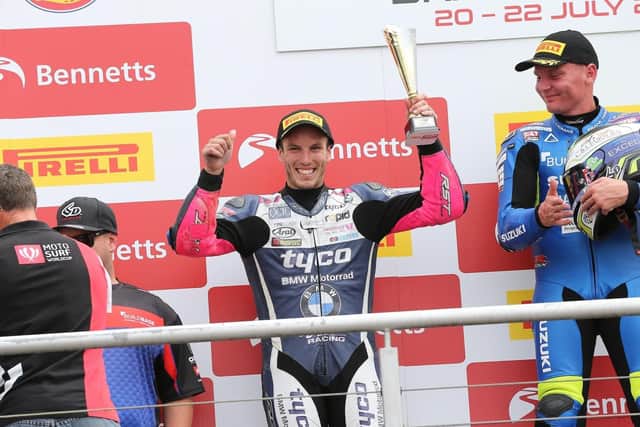Keith Farmer on the podium at Brands Hatch