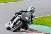 Michael Dunlop on his new Ducati V4R Superbike during the Oulton Park British Superbilke test. (Photo by Ian Hopgood)