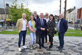 Finance Minister Conor Murphy has called on the new Prime Minister, Liz Truss to deliver a package of meaningful measures which deliver for businesses. Pictured are Finance Minster, Conor Murphy with traders at The Space Market Square, Dungannon