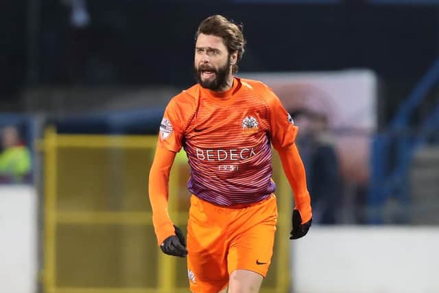 Gary Hamilton on show as a Glenavon player during the 2018/19 season. (Photo by Dessie Loughery/Pacemaker Press)