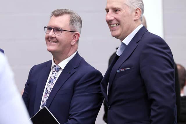 DUP leader Sir Jeffrey Donaldson (left) with Ian Paisley MP. Mr Paisley did not confirm a Sunday Telegraph story that DUP MPs would vote against, but told the News Letter: "I am categorically voting against, and I would be surprised if my colleagues do not join me"
