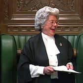 File photo dated 26/07/00 of a video grab of Betty Boothroyd, marking her retirement as Speaker of the House of Commons with a valedictory speech to MPs