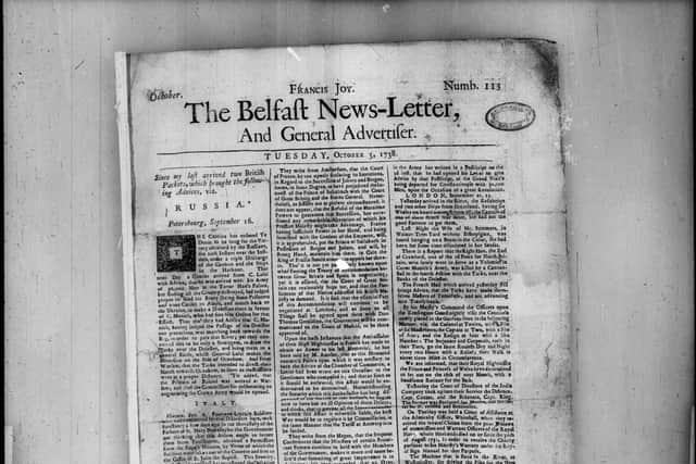 The oldest surviving edition of the News Letter, as now available online thanks to a government project to upload past copies