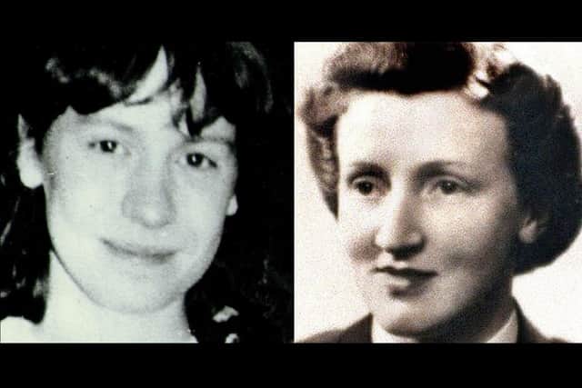 PIRA murder victims Mary Travers (left) and Alberta Quinton (right) - killed respectively in a gun attack on the Travers family as they left mass in south Belfast, and in the PIRA's Enniskillen atrocity against a crowd assembled for a memorial service on Remembrance Day