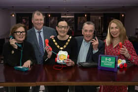 L-R Clio O’Gara, Country Manager Ireland at Guestline; Stephen Gillespie, Director of Business and Culture at Derry City and Strabane District Council; Vicky Green, President of the Northern Ireland Hotels Federation; David Anderson, Customer Experience Director at insight6 and Eimear Callaghan, Head of Industry Development at Tourism Northern Ireland.
