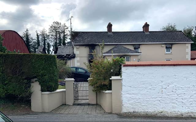 A house in Ballyjamesduff in Co. Cavan where Kathleen Lynch and her son Michael Lynch died in a house fire in the early hours of Sunday morning. Photo: PA Wire