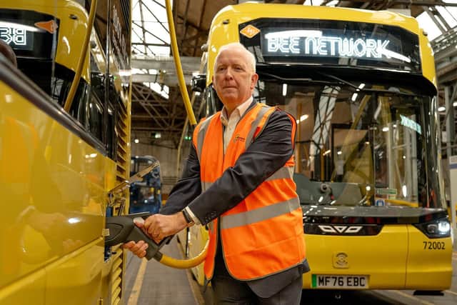 Vernon Everitt, Greater Manchester’s Transport Commissioner, with the new buses