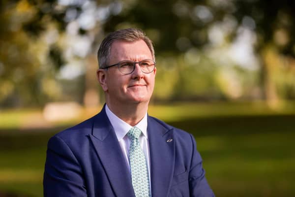DUP leader Sir Jeffrey Donaldson will tell his party conference today that the UK government must undo the harm caused by the Northern Ireland Protocol