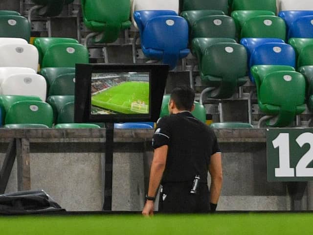 VAR has previously been used in European matches hosted in Northern Ireland. (Photo by Andrew McCarroll/Pacemaker Press)