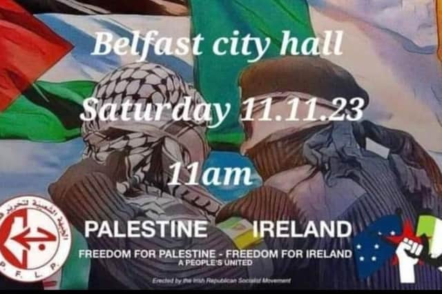The flyer for the purported rally on Saturday