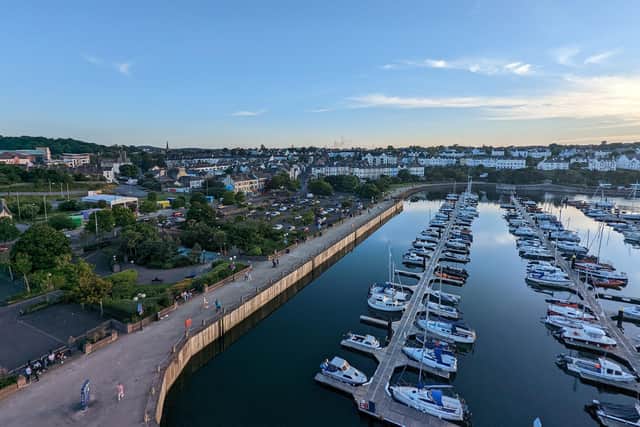 Bangor Marina and surrounding area. Image: Jonathan MacDonald