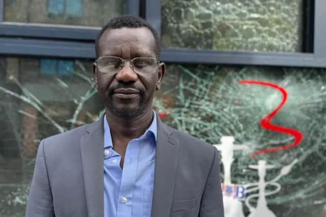 Mohammed Idris who owns Bash café, in south Belfast -says he will not reopen after his business was set alight. Photo: BBC