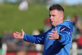 Limavady United manager Paul Owens. (Photo by David Maginnis/Pacemaker Press)