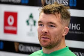 Ireland captain Peter O’Mahony during a press conference at the Aviva Stadium, Dublin. (Photo by Brian Lawless/PA Wire).