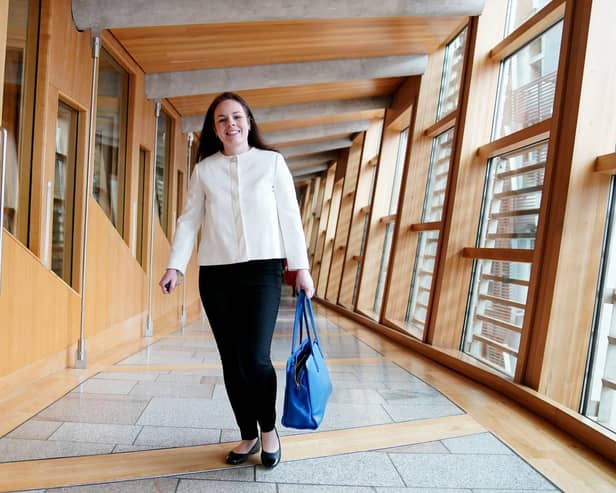 SNP's Kate Forbes arrives at the main chamber for the vote for the new First Minister at the Scottish Parliament in Edinburgh yesterday.  Her leadership campaign was characterised by transparency. She made it clear that political success does not trump her values. Photo: Jane Barlow/PA